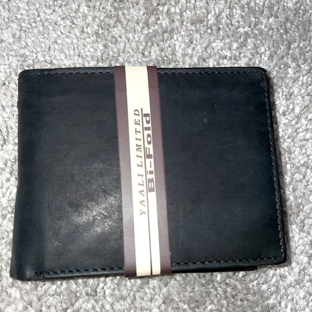New black genuine leather wallet